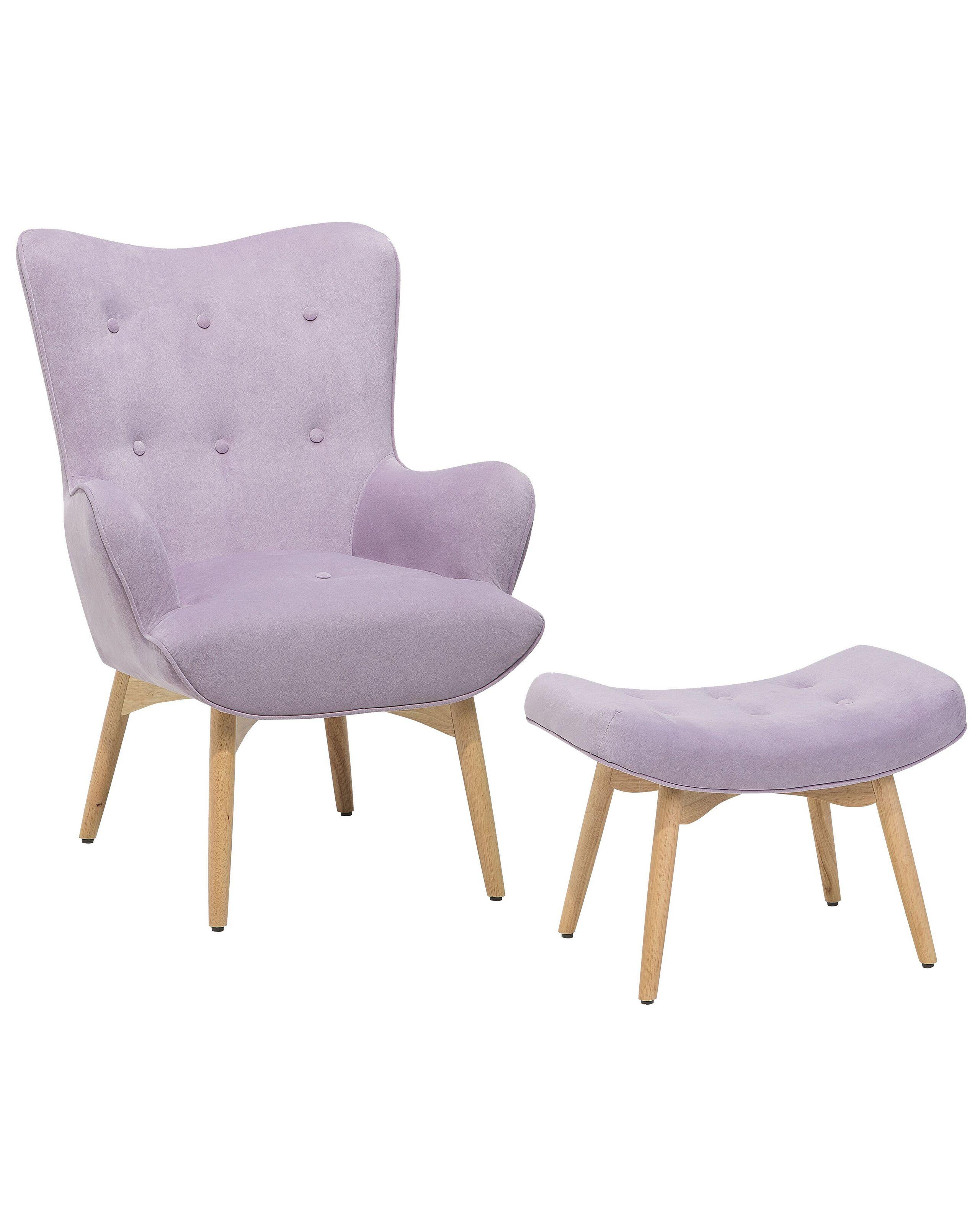 Beliani Fauteuil en Velours Traditionnel VEJLE  