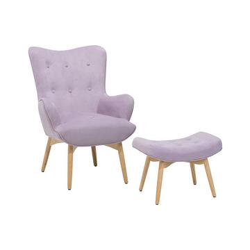 Fauteuil en Velours Traditionnel VEJLE