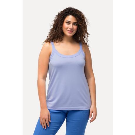 Ulla Popken  Top smanicato con modal, scollo rotondo e spalline sottili 