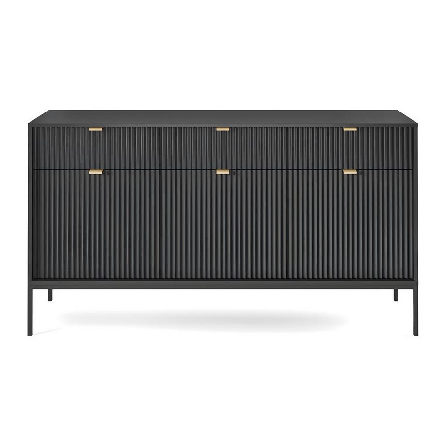 Vente-unique Buffet avec 3 portes 3 tiroirs LIOUBA  