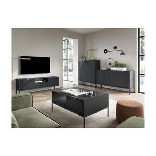 Vente-unique Credenza con 3 ante e 3 cassetti Nera LIOUBA  