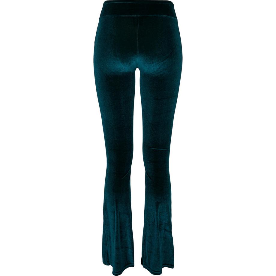 URBAN CLASSICS High Waist Velvet Bootcut Leggings  