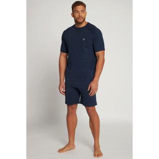 JP1880  Pigiama corto con t-shirt e pantaloncini blu notte opaco 