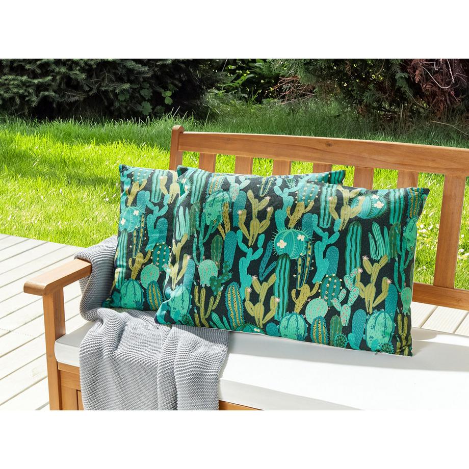 Beliani Gartenkissen 2er Set aus Polyester Modern BUSSANA  