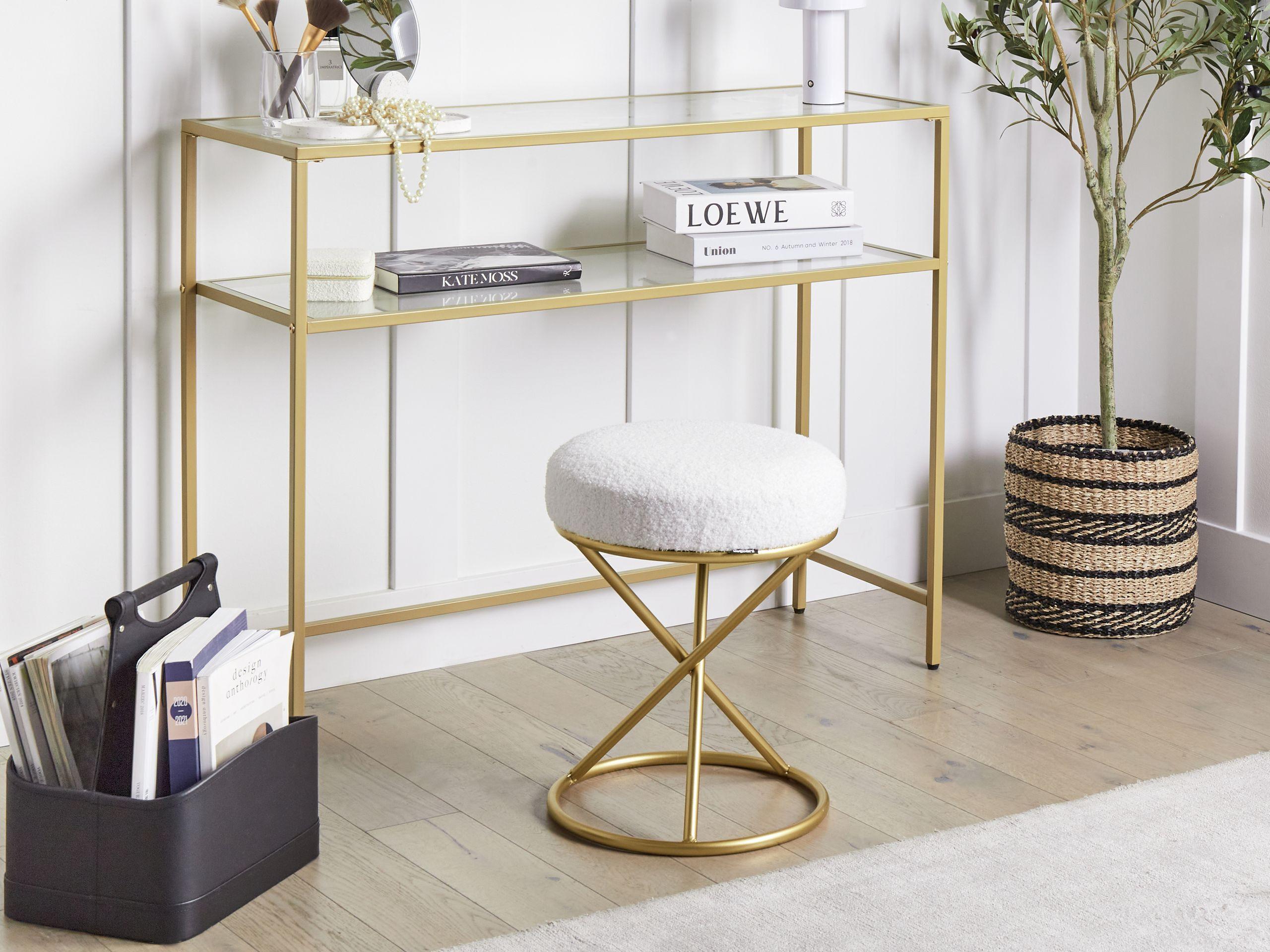 Beliani Repose-pied en Bouclé Glamour PRESHO  