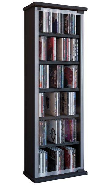 VCM Holz CD DVD Stand Regal Schrank Aufbewahrung Standregal Ständer Classic Glastür  