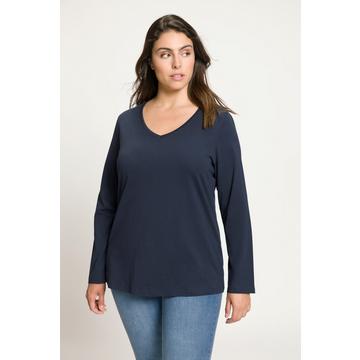 Maglia aderente con scollo a V e maniche lunghe