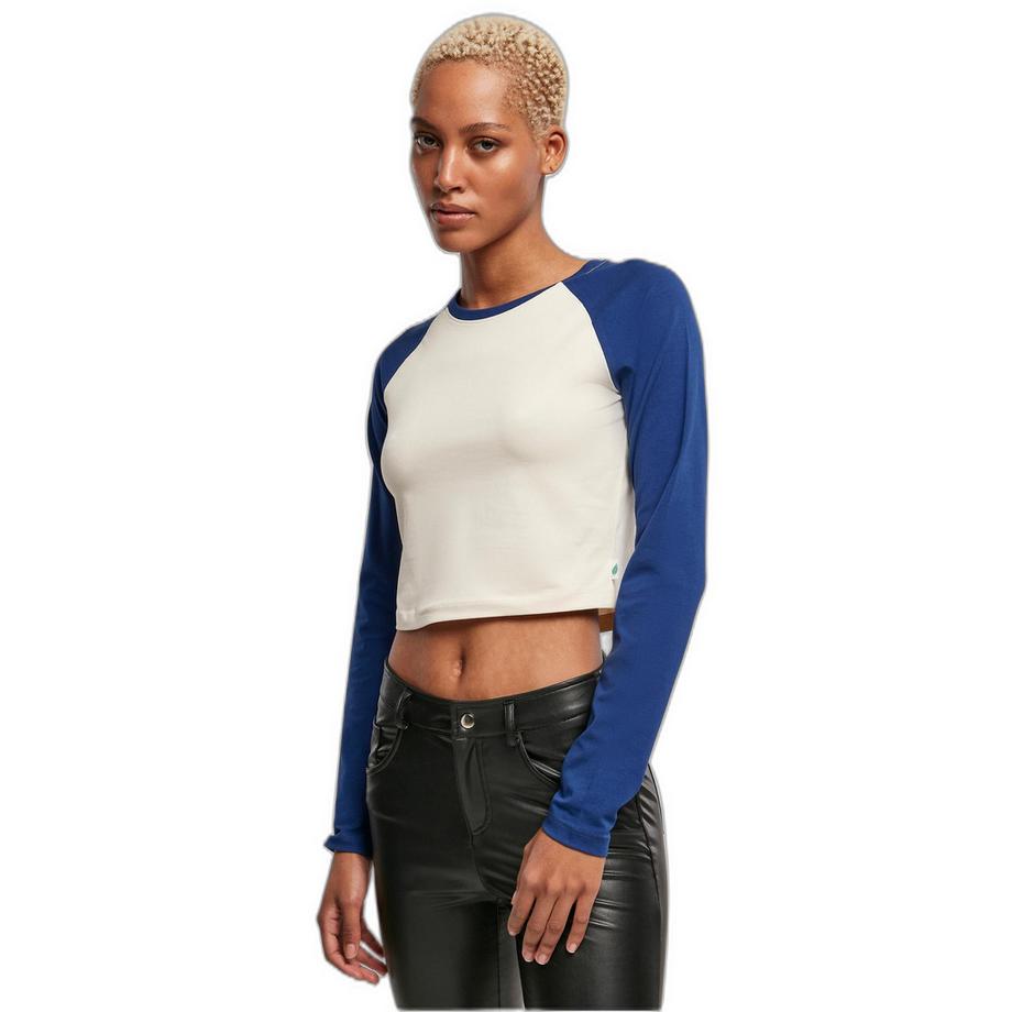 URBAN CLASSICS T-Shirt Crop Maniche Lunghe Retro Baseball  
