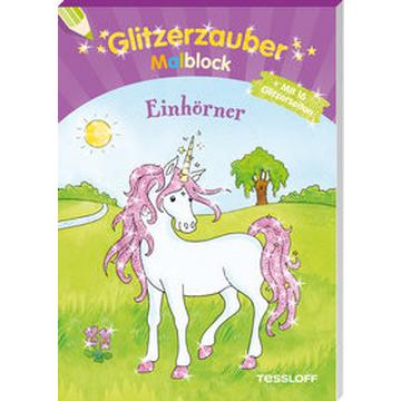 Glitzerzauber Malblock Einhörner