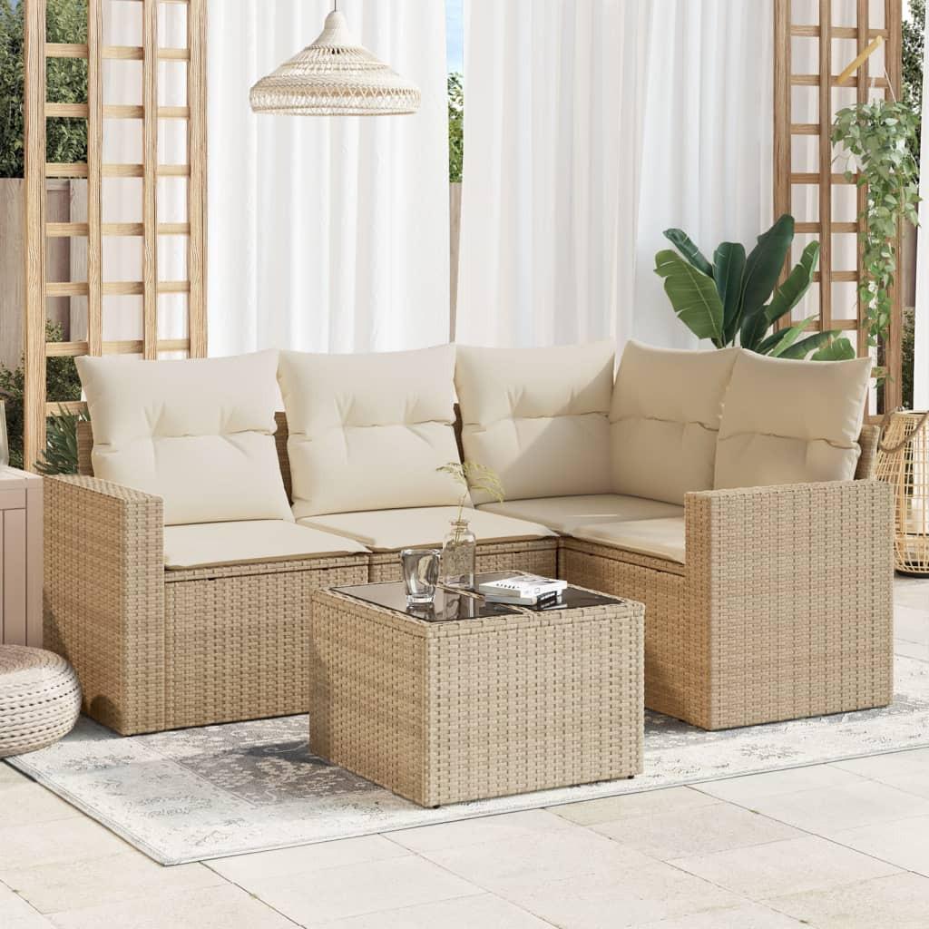 VidaXL set divano da giardino Polirattan  