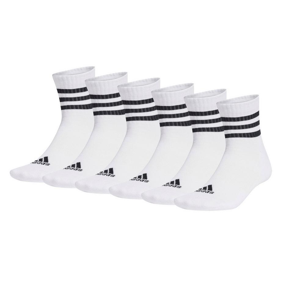 Calzini Unisex Confezione da 6-3-Stripes Cushioned Sportswear Mid-Cut Socks