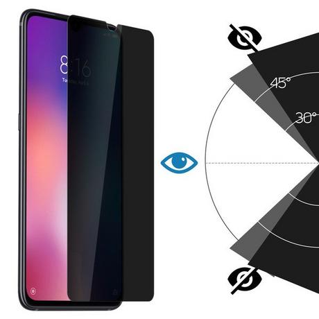 Avizar  Xiaomi Mi 9 Anti-Spy Displayschutzfolie 