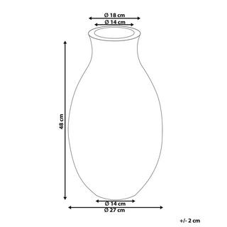 Beliani Dekovase aus Terrakotta Klassisch STAGIRA  