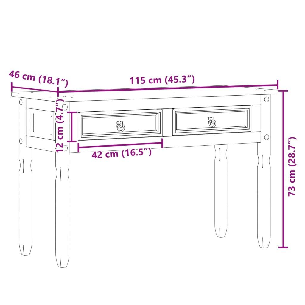 VidaXL Table console bois de pin  