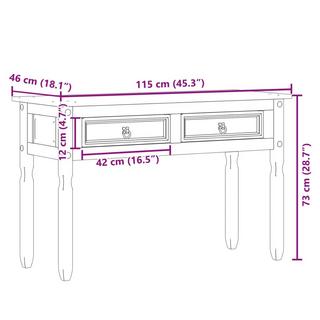 VidaXL tavolo consolle Legno di pino  