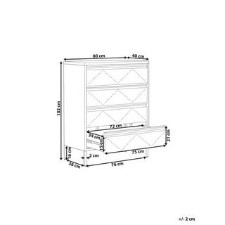 Beliani Meuble à tiroirs en Acier Moderne MATANA  