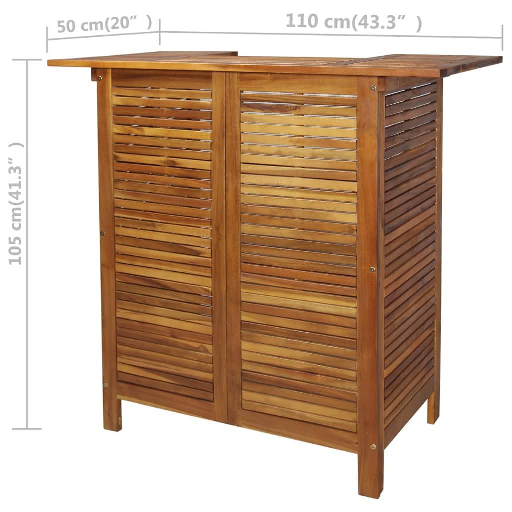 VidaXL set di tavolini e sedie Legno di acacia  