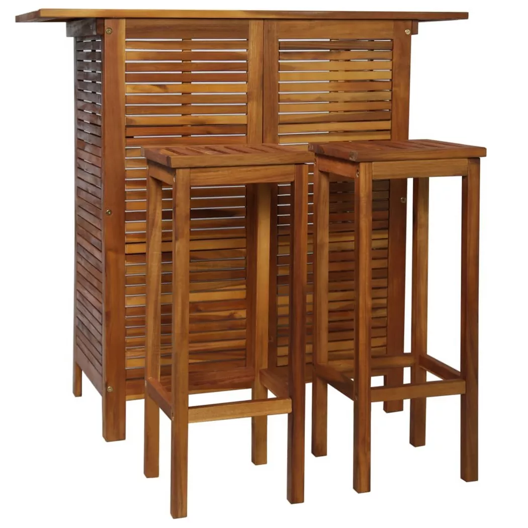 VidaXL - Bar-set akazienholz, One Size, Braun