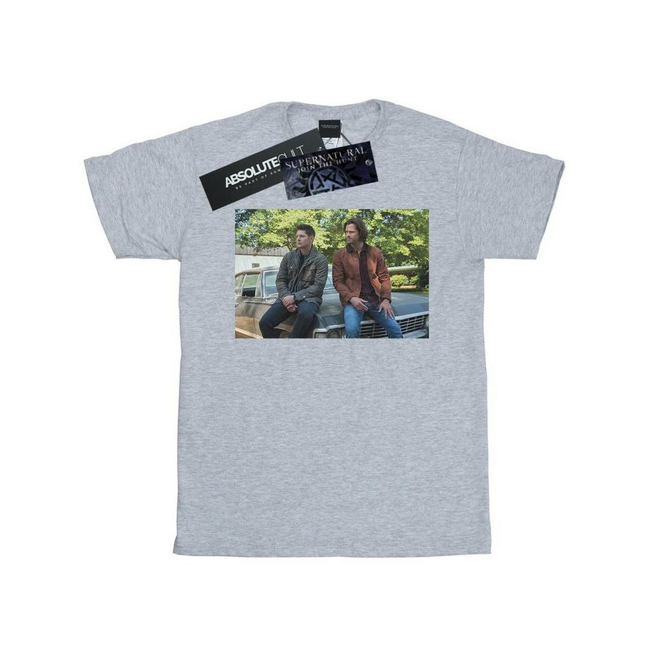 Supernatural Impala Brothers T-Shirt Stampata  