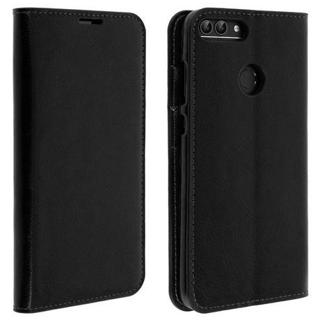 Avizar  Cover Echtleder Huawei P Smart Schwarz 