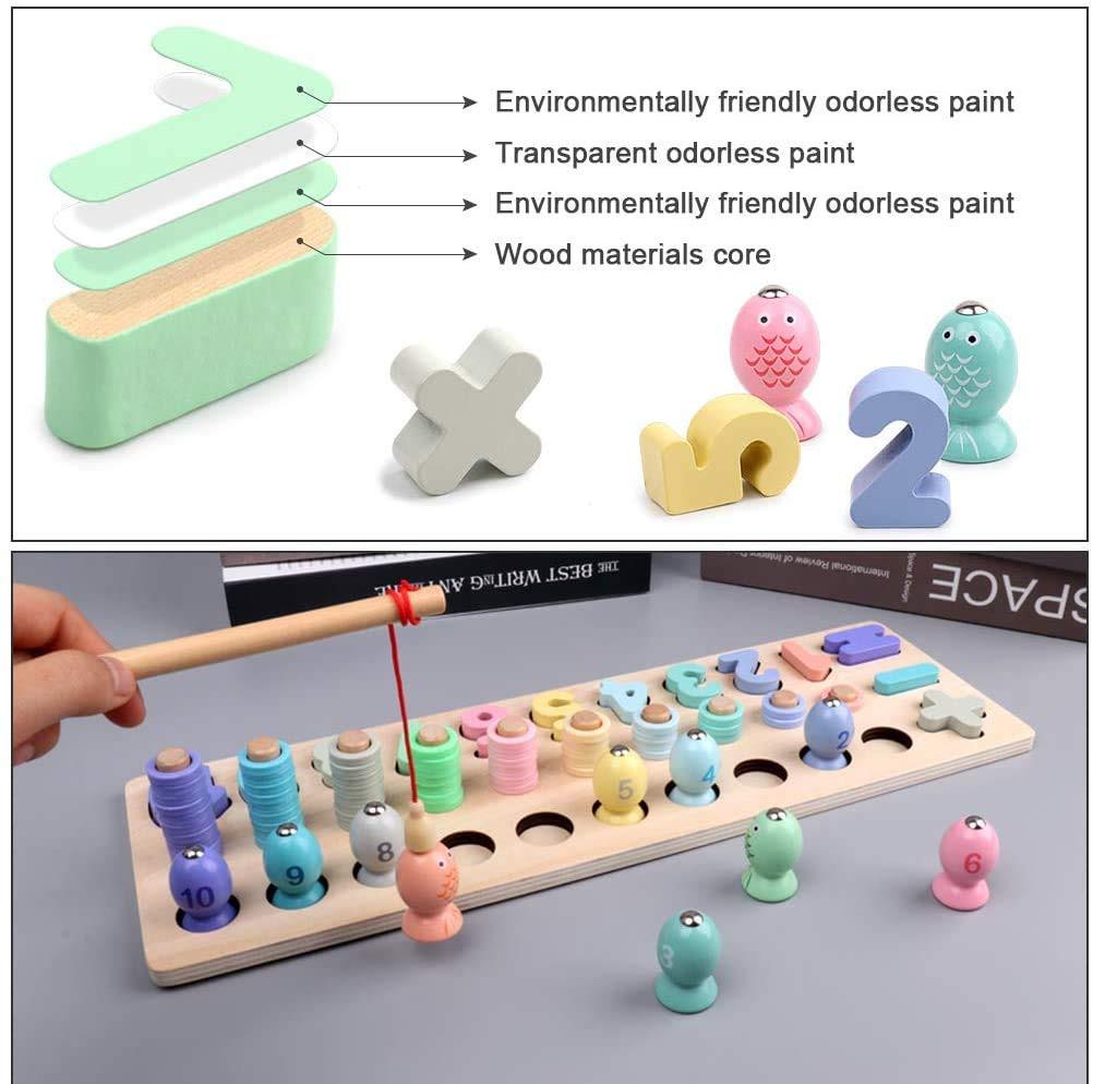 Activity-board  Jouet éducatif pour apprendre les chiffres, puzzle en bois, blocs en bois - motricité pour l'apprentissage précoce au jardin d'enfants pour les tout-petits 