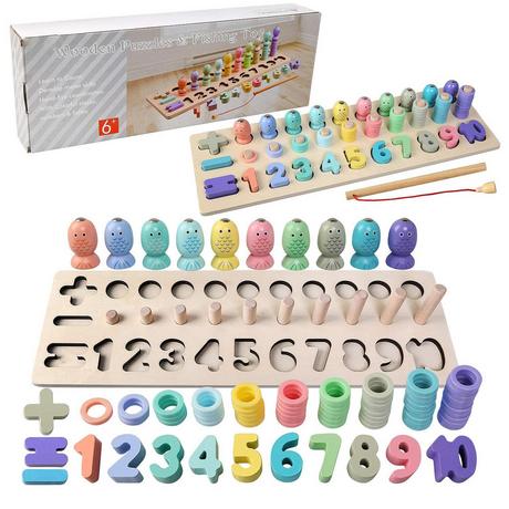 Activity-board  Jouet éducatif pour apprendre les chiffres, puzzle en bois, blocs en bois - motricité pour l'apprentissage précoce au jardin d'enfants pour les tout-petits 