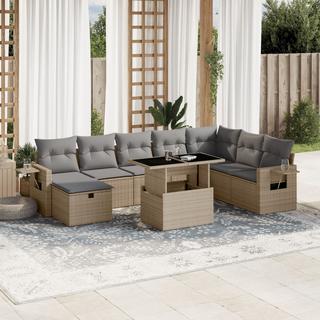 VidaXL set divano da giardino Polirattan  