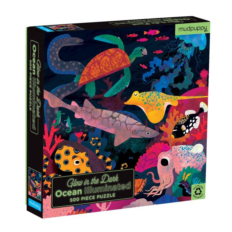 mudpuppy  Glow in the Dark Puzzle / Ocean Illuminated 500pc, Mudpuppy 