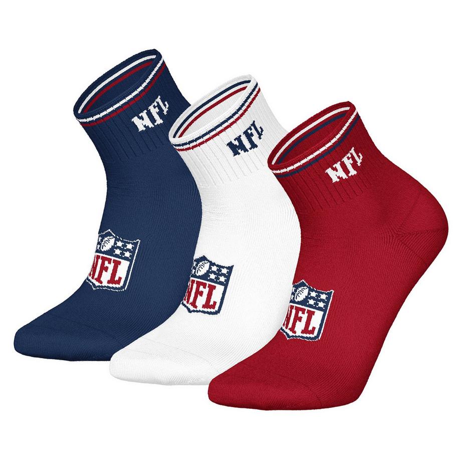 NFL Shield 3er Pack Quarter Socken  