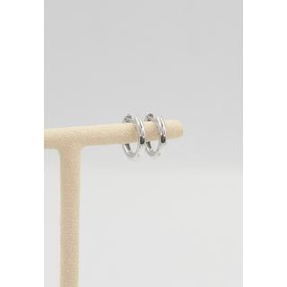 MUAU Schmuck  Creolen Weissgold 750, 13mm 