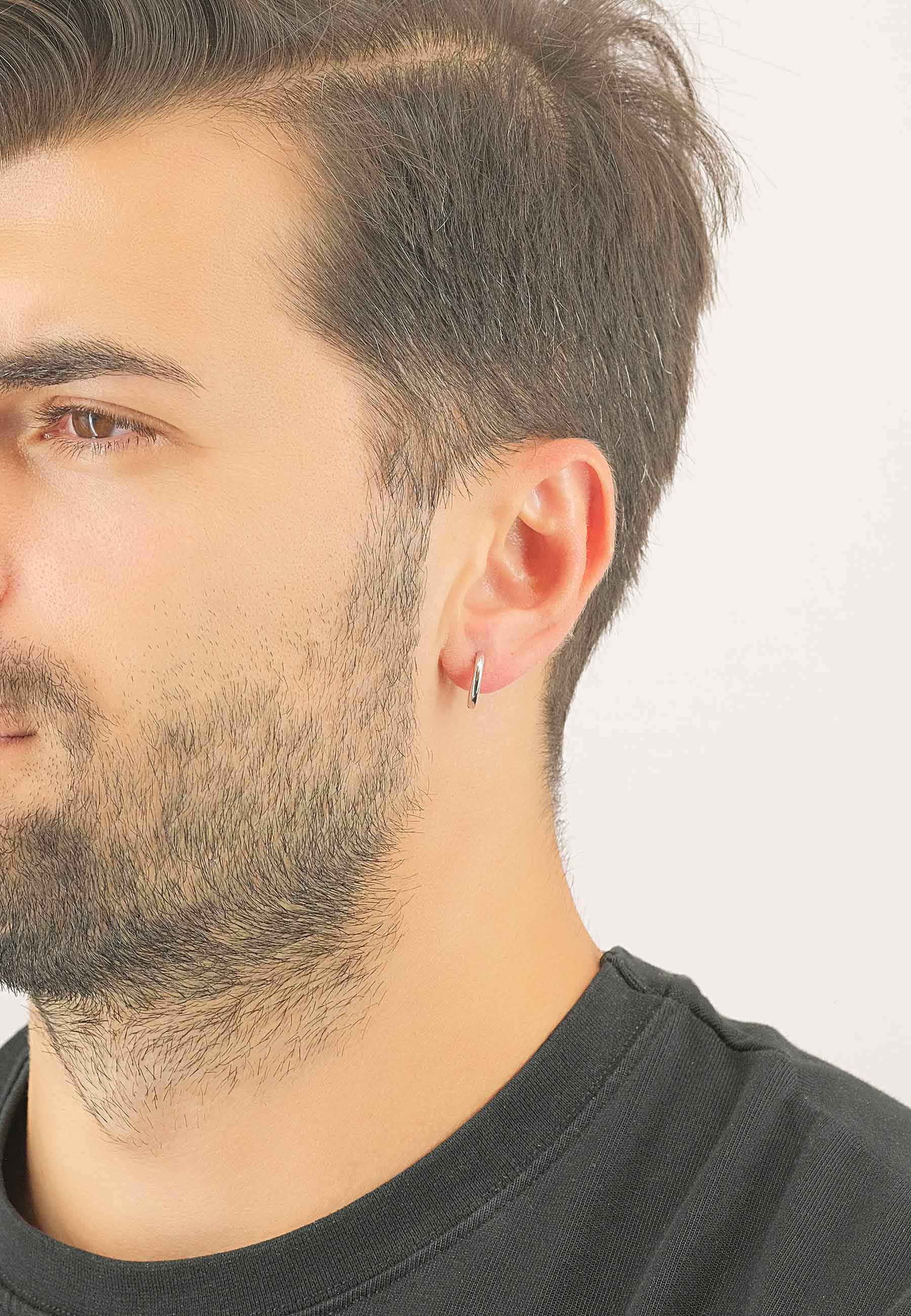 MUAU Schmuck  Creolen Weissgold 750, 13mm 