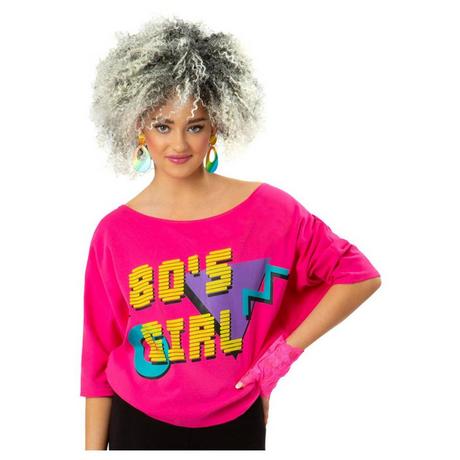 smiffys 1980er Fledermaus T-Shirt  