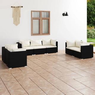 VidaXL set salotto da giardino Polirattan  