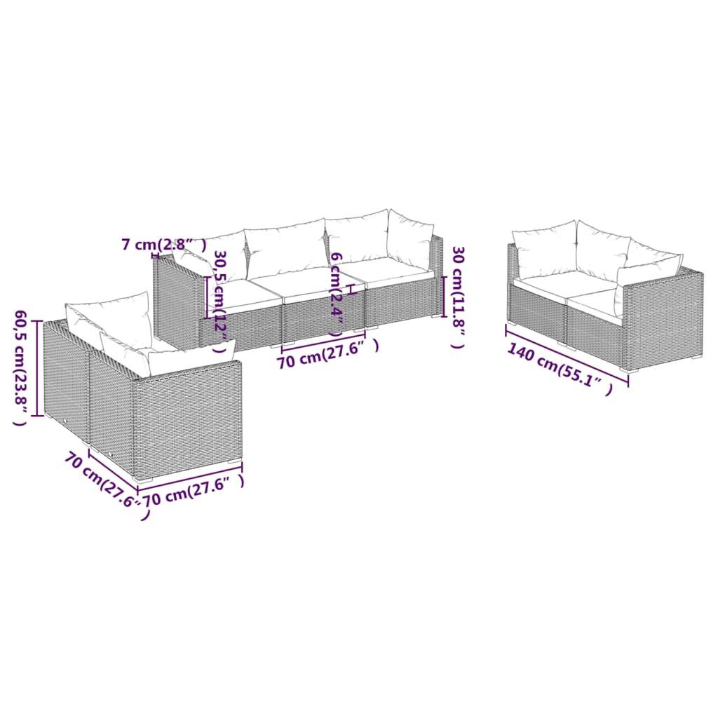 VidaXL Garten-lounge-set poly-rattan  