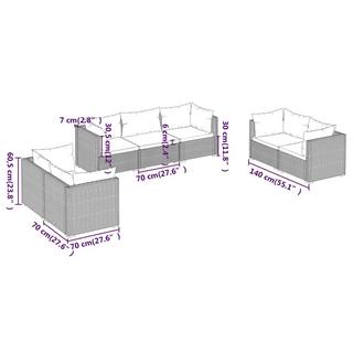 VidaXL set salotto da giardino Polirattan  