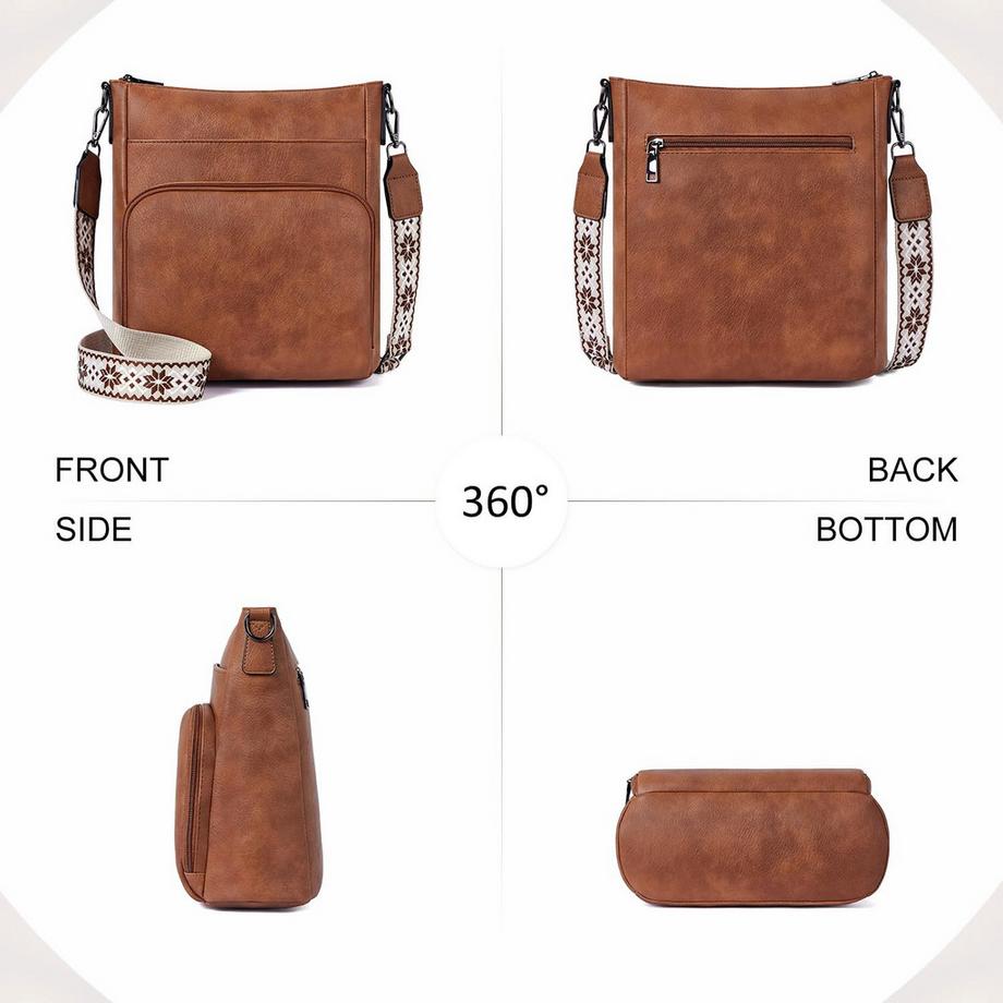 Only-bags.store Sac à Bandoulière Moyen avec Fermeture à Glissière  