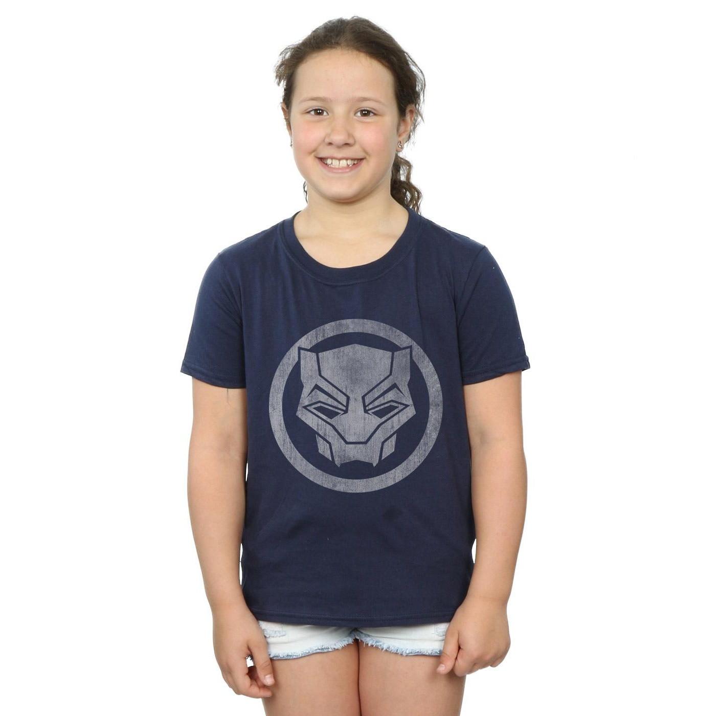 MARVEL  Black Panther Distressed Icon TShirt 