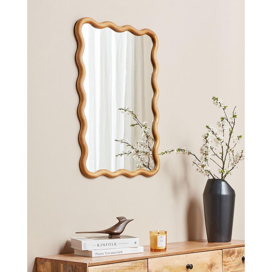 Beliani Miroir en Bois de pin  BEFFES  