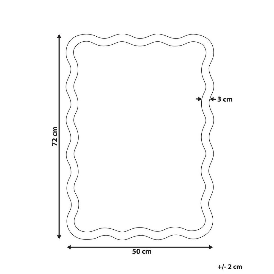 Beliani Miroir en Bois de pin  BEFFES  