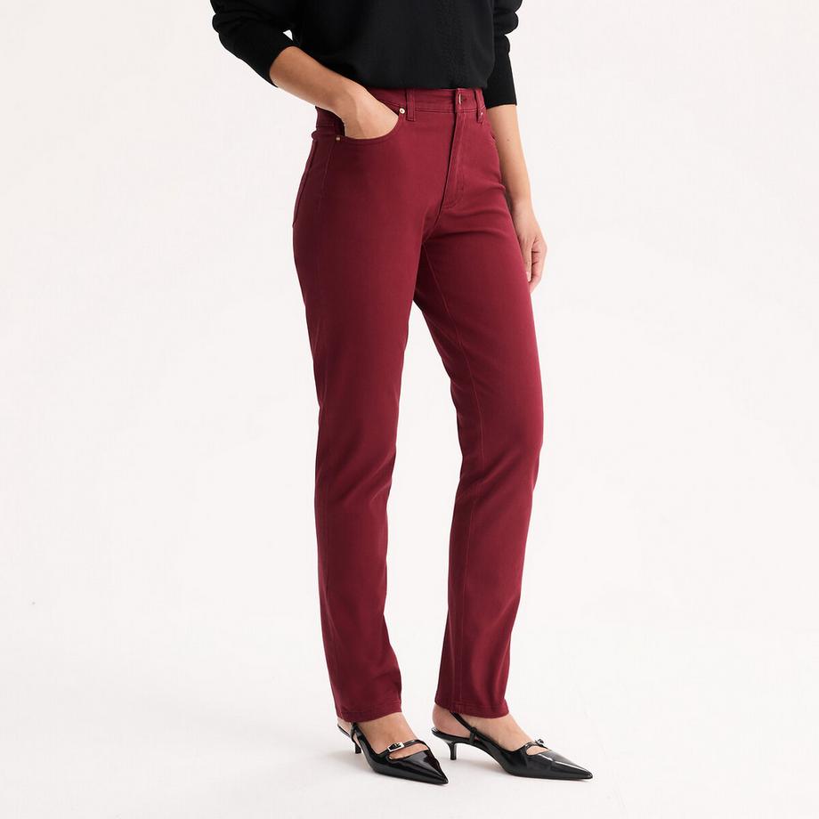 Gerade geschnittene 5-Pocket-Hose aus Stretch-Baumwolle