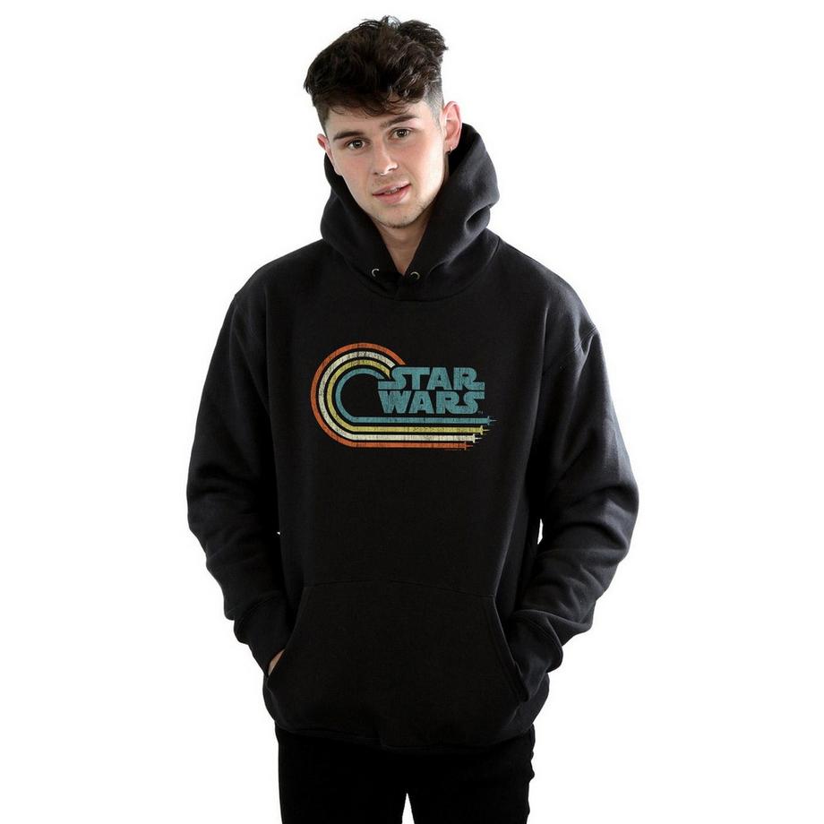 STAR WARS Star Wars Retro Logo Felpa con Cappuccio  