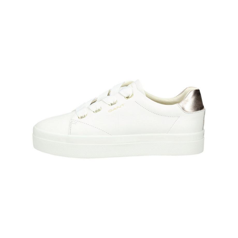 GANT Weisse Low Top Sneaker mit metallischem Fersenband  