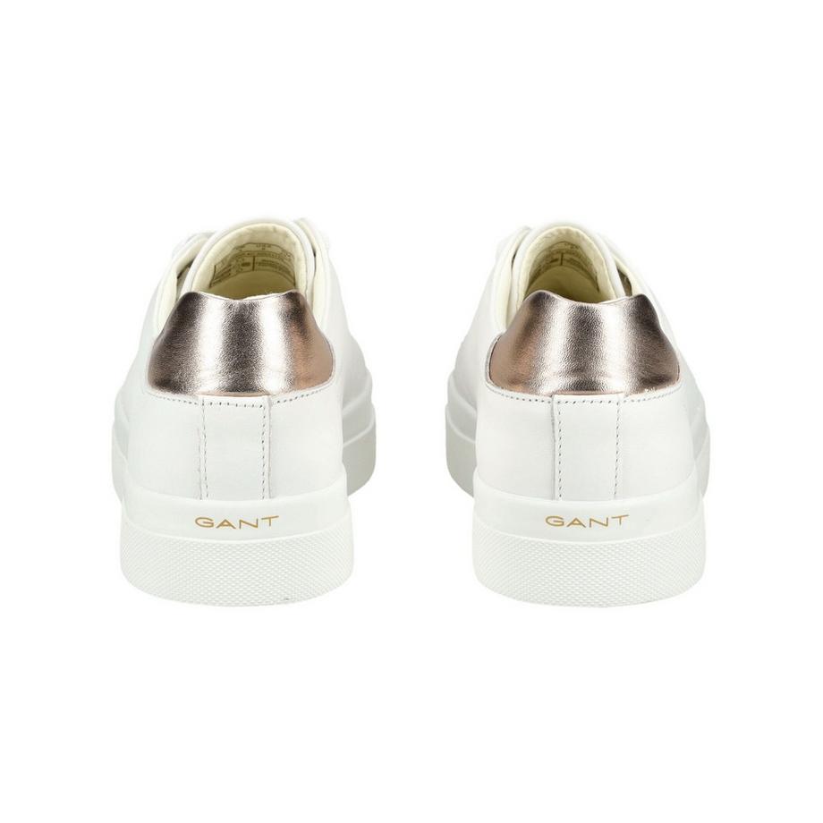 GANT Weisse Low Top Sneaker mit metallischem Fersenband  