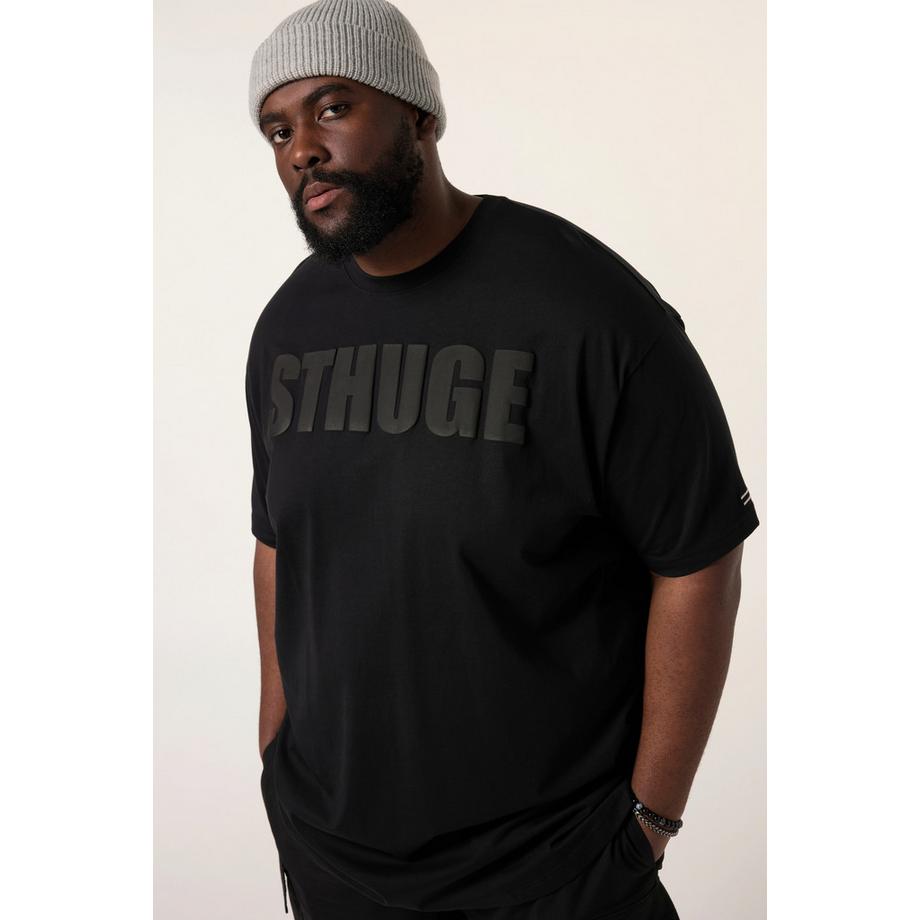 Sthuge Oversized Halbarm T-Shirt mit Brustprint  