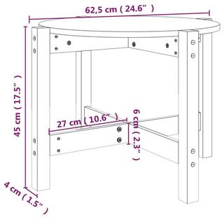 VidaXL Table basse bois de pin  