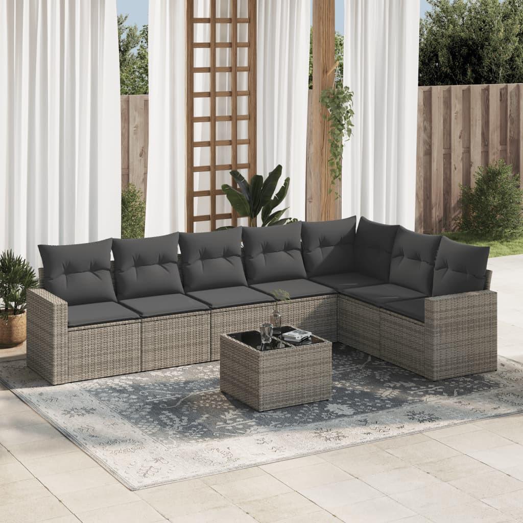 VidaXL set divano da giardino Polirattan  