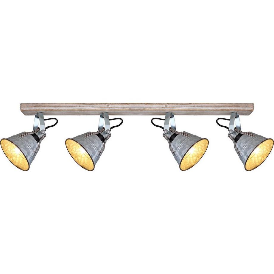 mutoni Faretto Günther I legno bianco 4xE27  