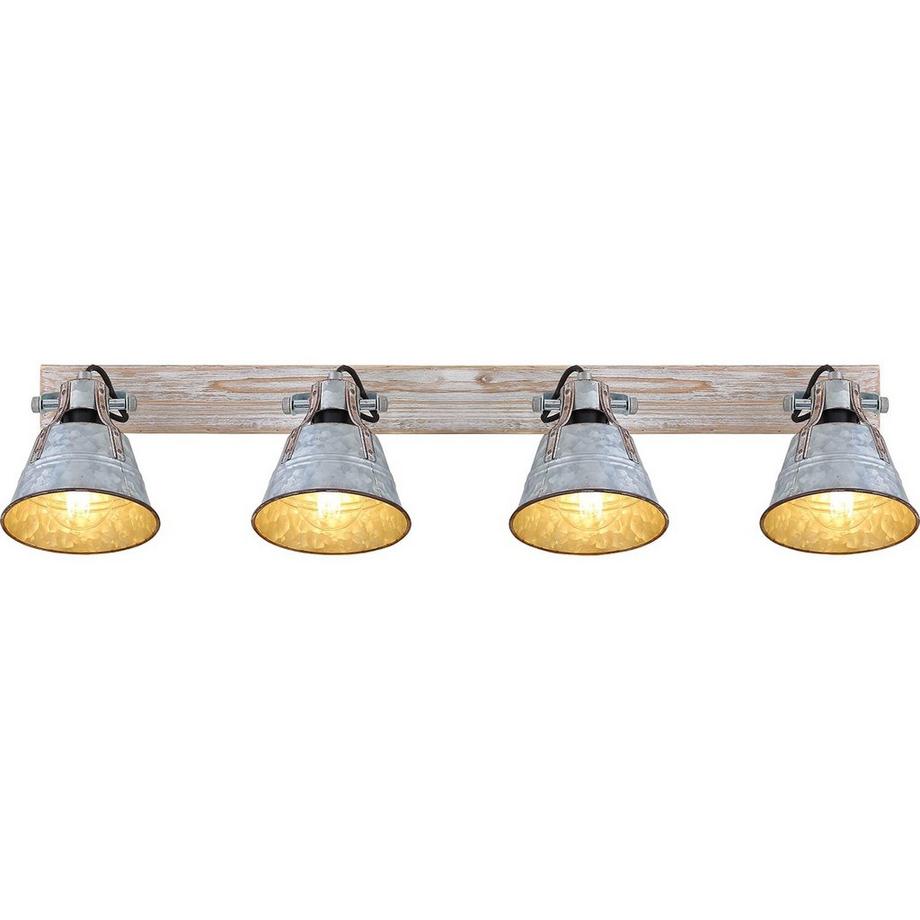 mutoni Faretto Günther I legno bianco 4xE27  