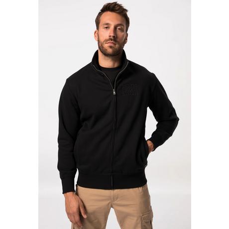 JP1880  Sweatjacke, Stehkragen, Zipper 