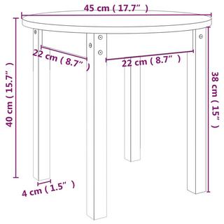 VidaXL Table basse bois de pin  